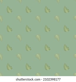 Monstera leaf seamless pattern with hand drawn tropical print. Modern nature background. Vector illustration for seasonal textile prints, fabric, banners, backdrops and wallpapers.