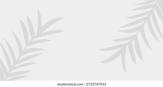 Monstera-Schattenüberlagerung auf weißem Hintergrund. Weich unscharfer Schatten von Monstera-Blättern auf weißem Hintergrund gegossen, perfekt für natürliche Overlays, moderne Layouts und subtile Design-Akzente. EPS10