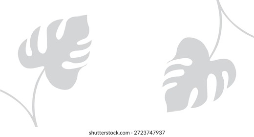 Monstera-Schattenüberlagerung auf weißem Hintergrund. Weich unscharfer Schatten von Monstera-Blättern auf weißem Hintergrund gegossen, perfekt für natürliche Overlays, moderne Layouts und subtile Design-Akzente. EPS10