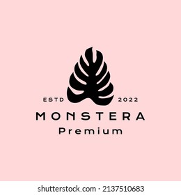 Ilustración vectorial del logotipo de la hoja de Monstera