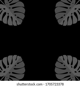 Hojas de monstera en estilo moderno de corte de papel. Fondo tropical rosa con lugar para texto. Estilo de arte del papel de la jungla de verano. Se puede utilizar para publicidad y promoción.