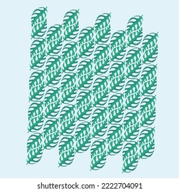 monstera lässt nahtloses Muster traditionelle batische Vektorgrafik