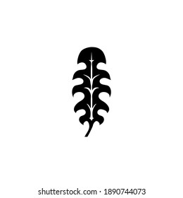 Monstera Palm Tree Leaf, Tropical Plant. Flat Vector Icon illustration. Simple black symbol on white background. Monstera Palm Leaf, Tropical Plant sign design template for web and mobile UI element
