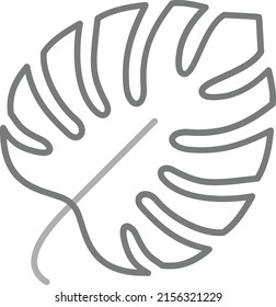 Monstera-Vektorsymbol. Kann für Druck-, Mobil- und Web-Anwendungen verwendet werden.