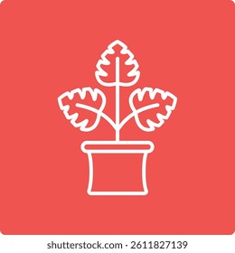 Monstera vector icon. Can be used for printing, mobile and web applications.