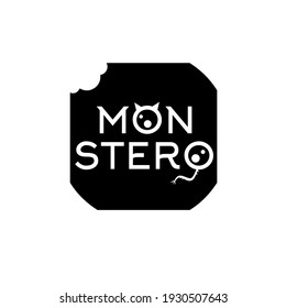 Monstero.Lettering logo vector illustration design good for fashion clothing, tshirt or etc