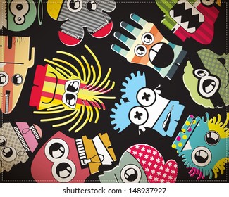 Textile Seamless Pattern Internet Memes Nichosi Stock Vector (Royalty ...
