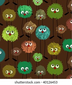 monsters brown pattern