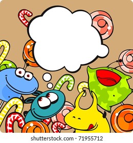 Monsters and candies