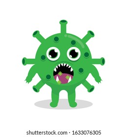 monsters corona virus clip art, template vector