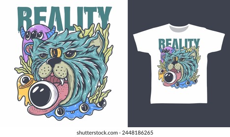 Monsters Doodle Illustration Tshirt Cartoon Designs.