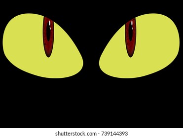 monster's eyes in the dark