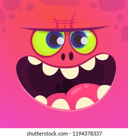 Monsters face cartoon creature avatar illustration vector stock