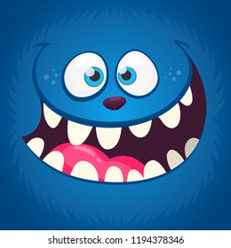 Monsters face cartoon creature avatar illustration vector stock