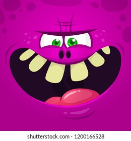 Monsters face cartoon creature avatar illustration vector stock