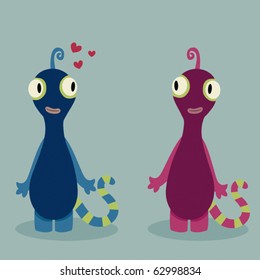 Monsters flirt