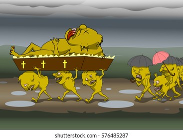 The monsters funeral
