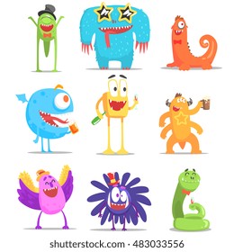 Monsters Having Fun At The Party