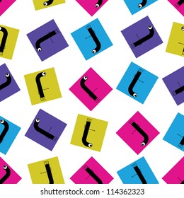 Monsters - seamless pattern