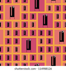 Monsters - seamless pattern