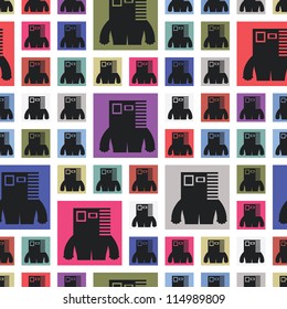 Monsters - seamless pattern