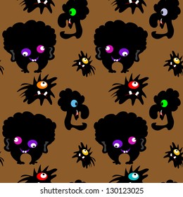 Monsters seamless pattern