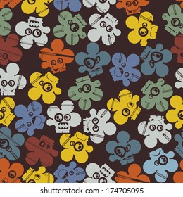 Monsters - seamless pattern