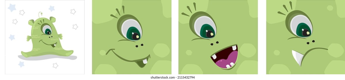 monsters with teeth, their various emotions