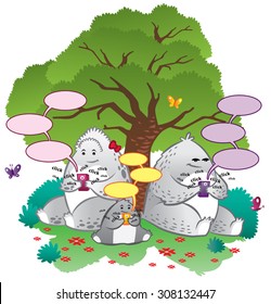 Monsters text message funny conversation 