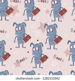 monsters vector seamless pattern
