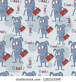 monsters vector seamless pattern