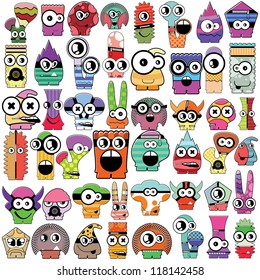 Monsters - vector set