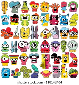 Monsters - vector set