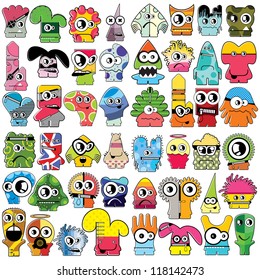 Monsters - vector set