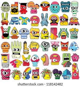 Monsters - vector set