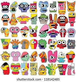 Monsters - vector set