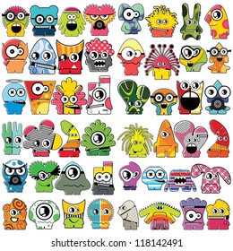 Monsters - vector set