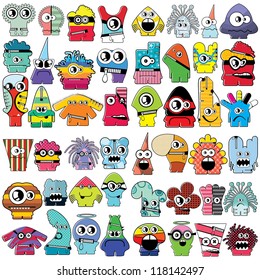 Monsters - vector set