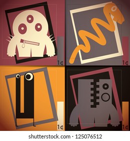 Monsters - vector set