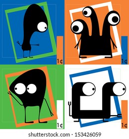 Monsters - vector set