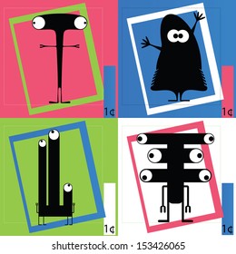 Monsters - vector set