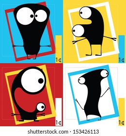 Monsters - vector set