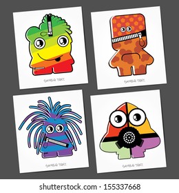 Monsters - vector set
