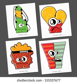 Monsters - vector set