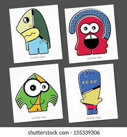 Monsters - vector set