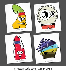 Monsters - vector set