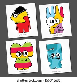 Monsters - vector set