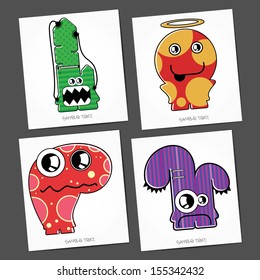 Monsters - vector set