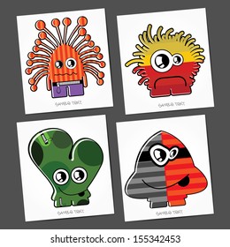Monsters - vector set