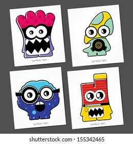 Monsters - vector set